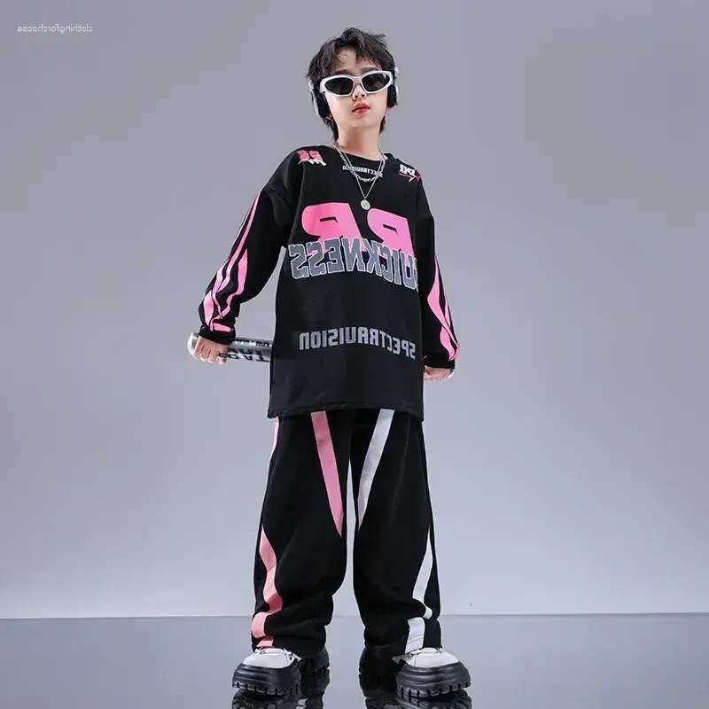 Stage Wear Children's Street Dance Performance Suit Maillard Boys Hip-hop Trendy Clothing Set designer bag