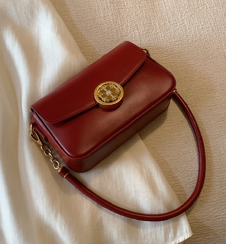 2025S Designer Palace Museum Culture Series Round Shadow Small Square Red Single Shoulder Women Underarm Crossbody Bag