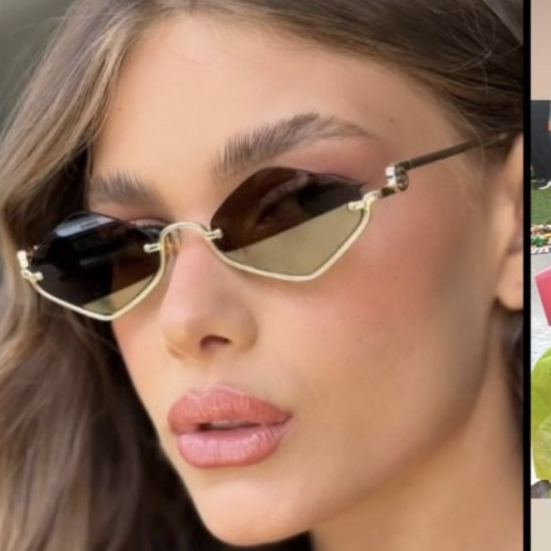 Top Quality Designer Sunglasses for Men Women Rimless Small Diamond Shades UV400 Fashion Ladies Eyeglasses Vintage Travel Driving With Box GG1604S SIZE 53-22-135