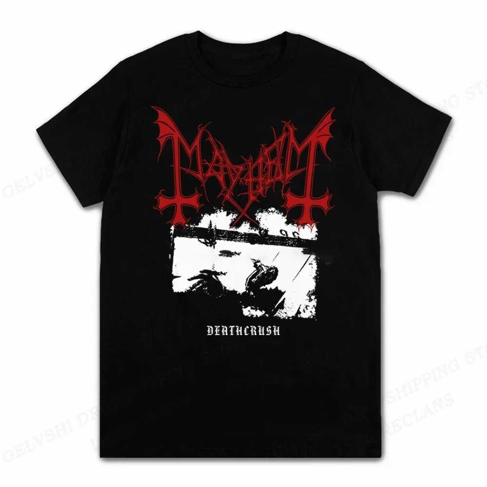 Rapper Mayhem Death T Shirt Men Fashion T-shirts Cotton Tshirt Kids Hip Hop Tops Tees Womens Tshirt Anime Rock Camisetas Boy Tees X250516