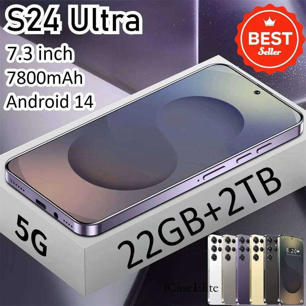 2025 Cellphones S24 Ultra Original 5G Smartphone 7.3Hd Android 14 Cell Phone 7800Mah Global Version Snapdragon 8 Gen 3 Mobile Phones