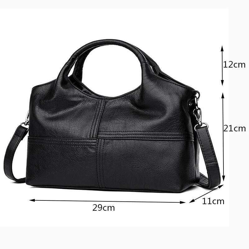High Quality Women Soft PU Leather Handbag Casual Female Messenger Solid Shoulder Ladies Crossbody Bag
