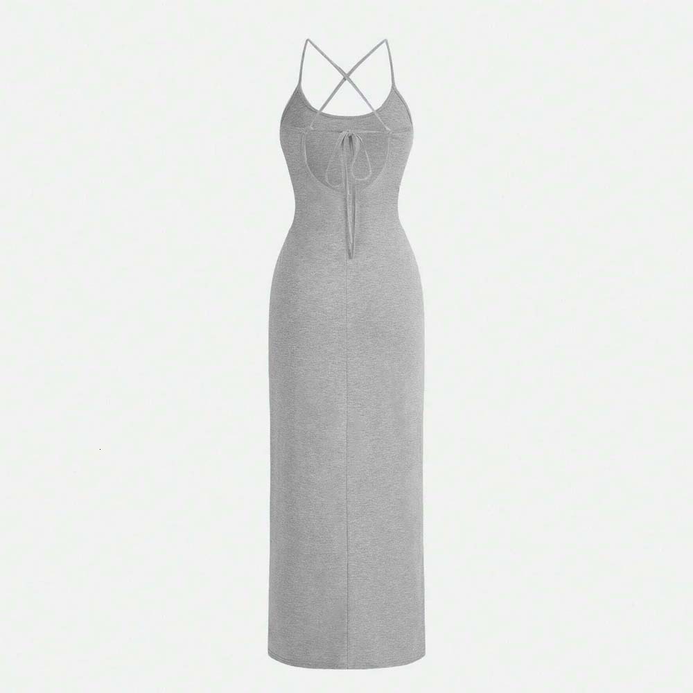 Internet Celebrity Plus Size Womens Sexy Camisole Dress New Big Exposed Backpack Hip Skirt