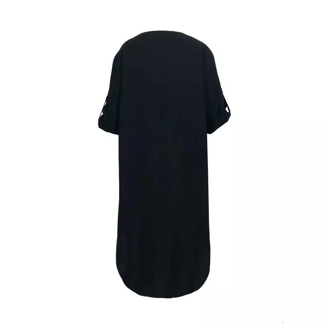Plus Size Womens Sexy Style Dress Summer Single Breasted Cardigan Design Sense Mid Length Skirt
