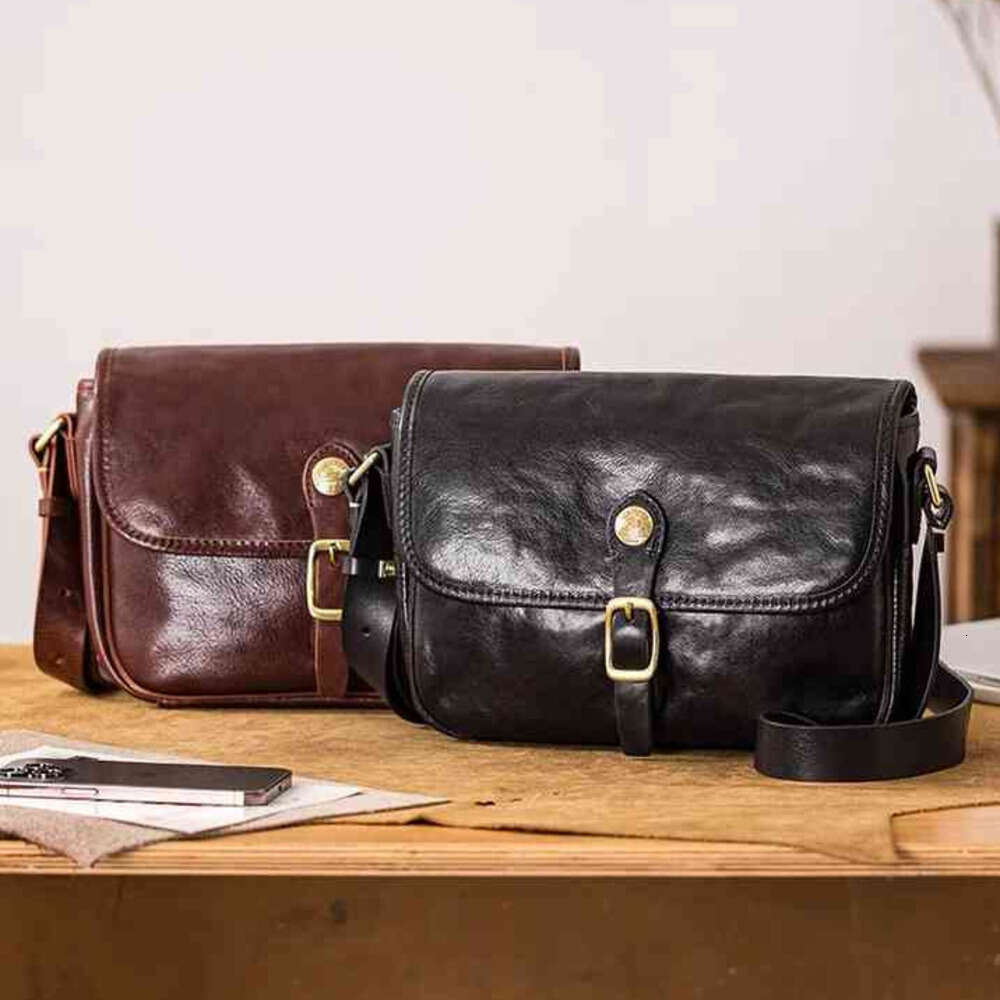 High Quality Genuine Leather Men Satchel Fashion Weekend Outdoor Daily Natural Real Cowhide Teens Shoulder Crossbody Bag