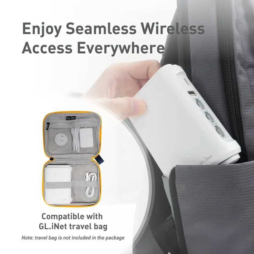 GL.iNet GL-SFT1200 (Opal) Secure Travel WiFi - AC1200 Dual Band Gigabit Ethernet Wireless Internet Router X250516