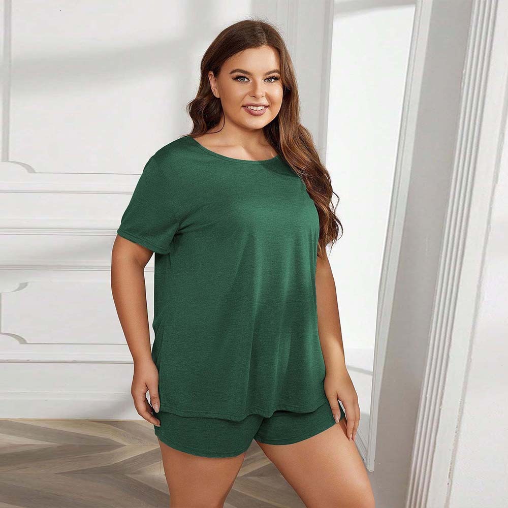 Large Womens Clothing Daily Casual Versatile Fashion Set Summer Loose and Comfortable Home Wear Two-piece Set
