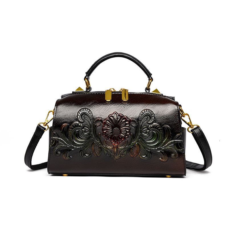 2025S designer Boston casual texture commuting shoulder Chinese versatile ethnic style women crossbody bag