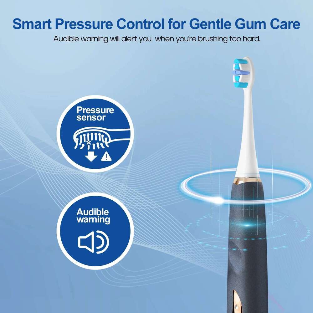 Seago Sonic Electric Toothbrush Seamless Touch Control Button Pressure Sensor 5 Modes IPX7 Waterproof Rechargeable