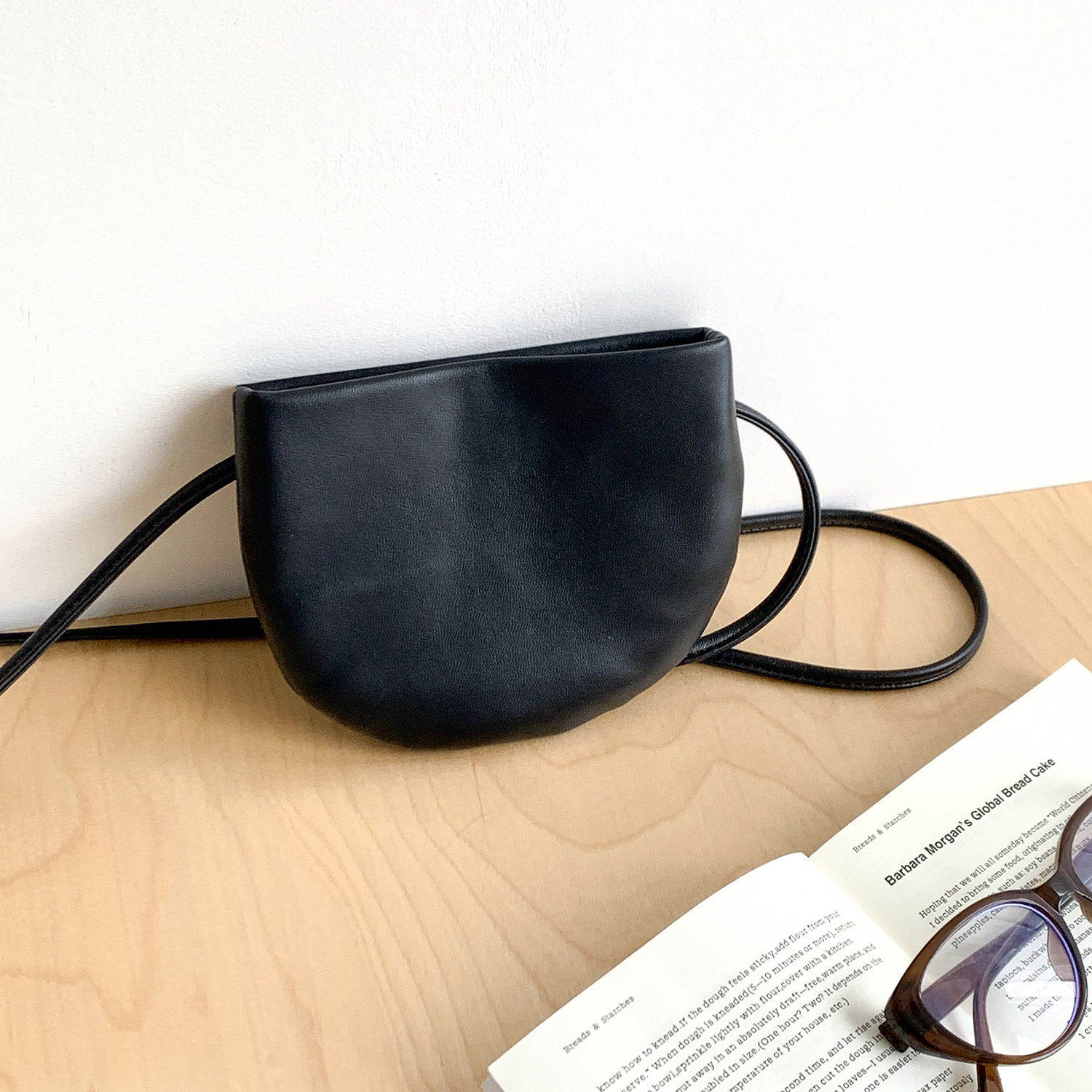 2025S designer summer new simple hanging neck Korean trendy small women crossbody versatile semi-circular mini bag