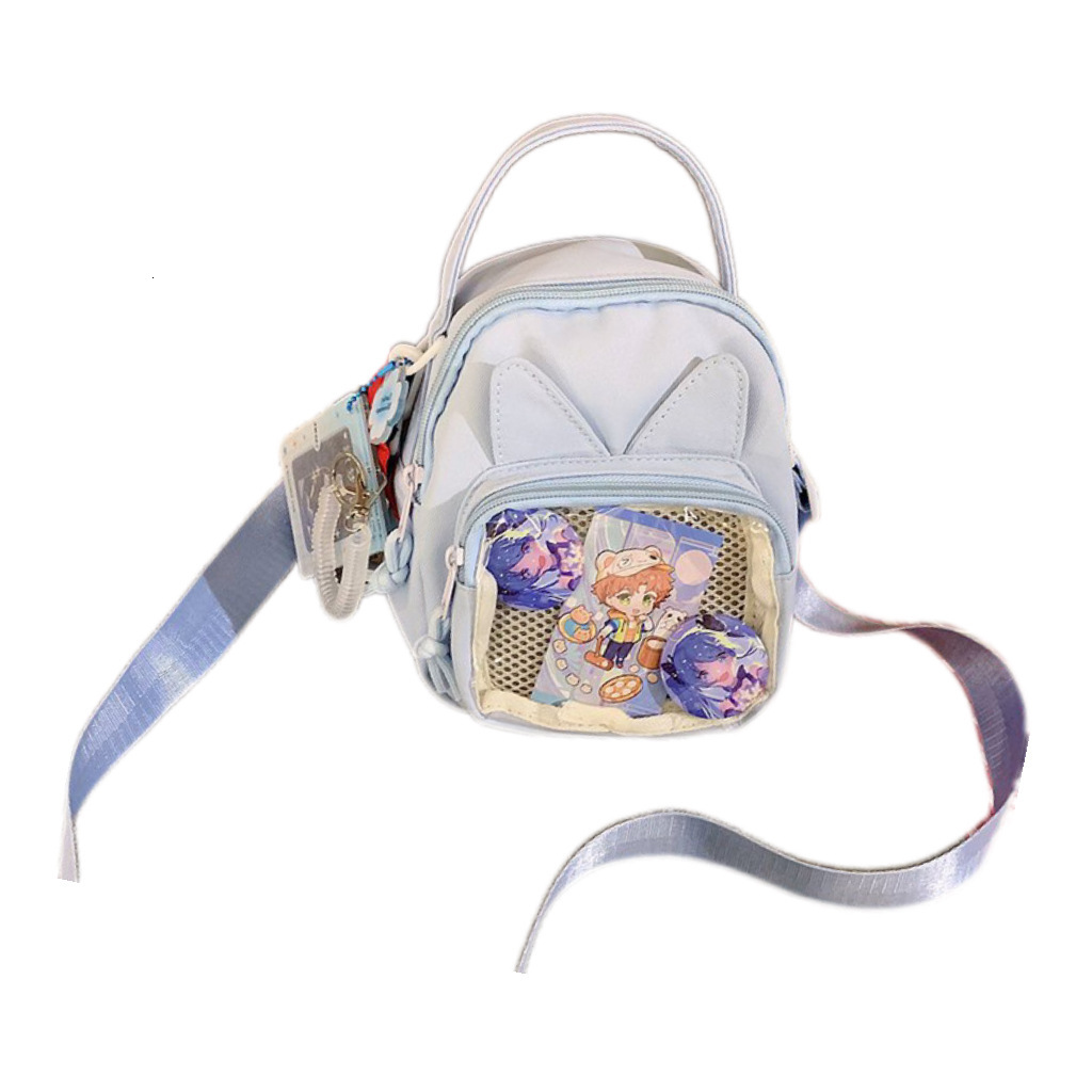 2025S Designer Pain Baby Cute anime Transparent Versatile Student Shoulder Crossbody Women Casual Cell Phone Small Square Bag