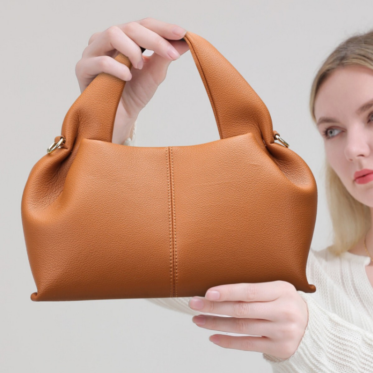 2025S designer niche cloud new versatile solid color dumpling fashion handbag shoulder women crossbody bag