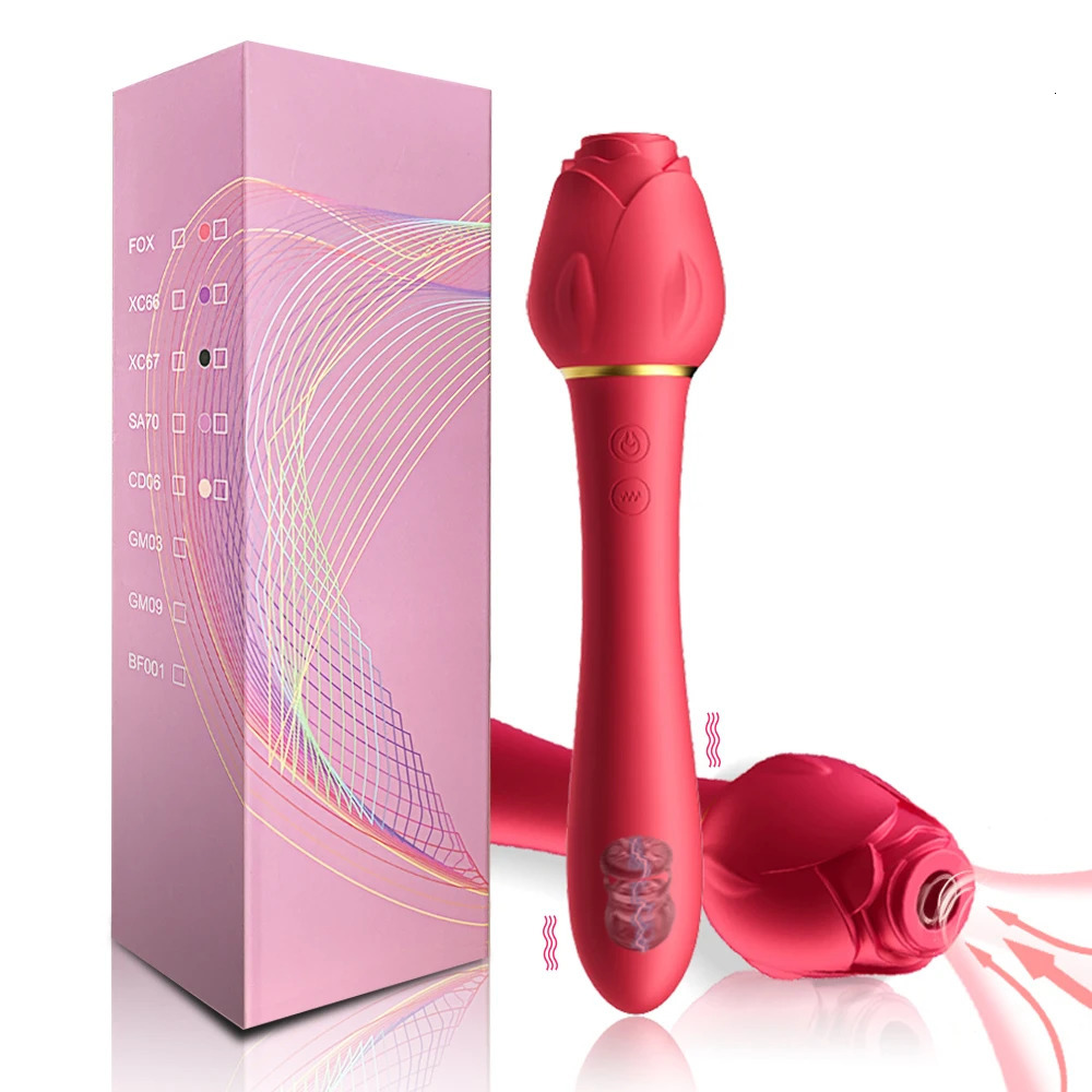 Sucking Rose-Vibrator Female Clitoris Sucker Vacuum Stimulator Vaginal Massagers Adults Goods Vibrating Sex Toy for Women 250515
