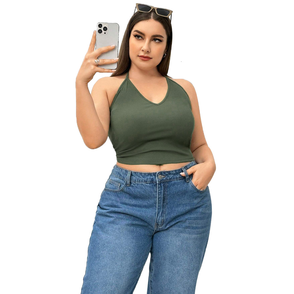 Oversized Womens Clothing with a Base Layer a Hanging Neck Camisole a Tank Top and a Spicy Knit Top Worn Outside