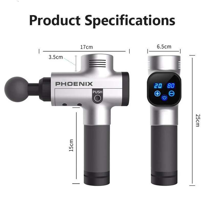 Phoenix A2 Massage Gun Athlete Vibrating Deep Tissue Strike Four-Speed Adjustable Quiet Portable Electric Sports Massager