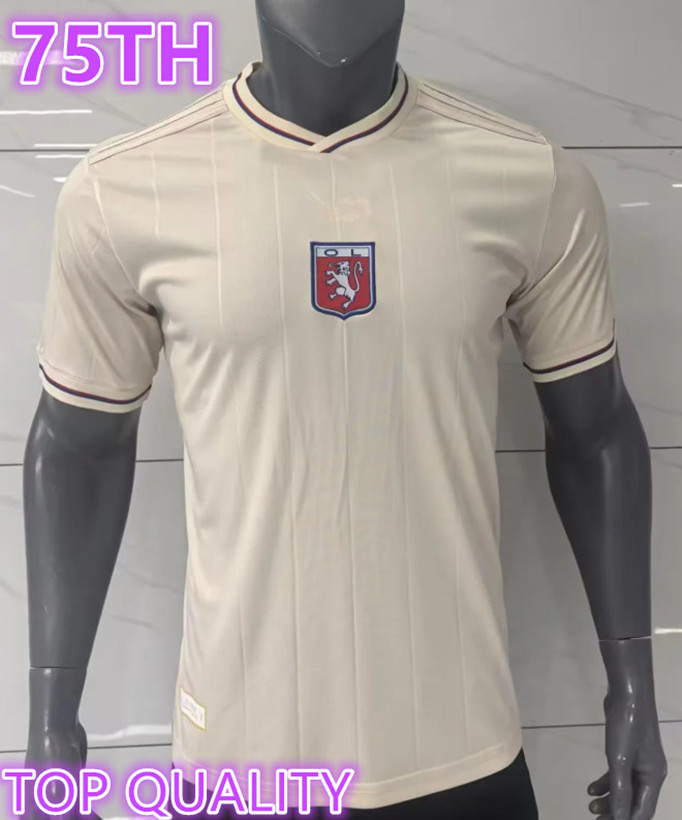 25 26 Lyon 75th Anniversary Edition soccer jerseys 2025 2026 Olympique Lyonnais 75 years man football jersey short sleeve top shirt