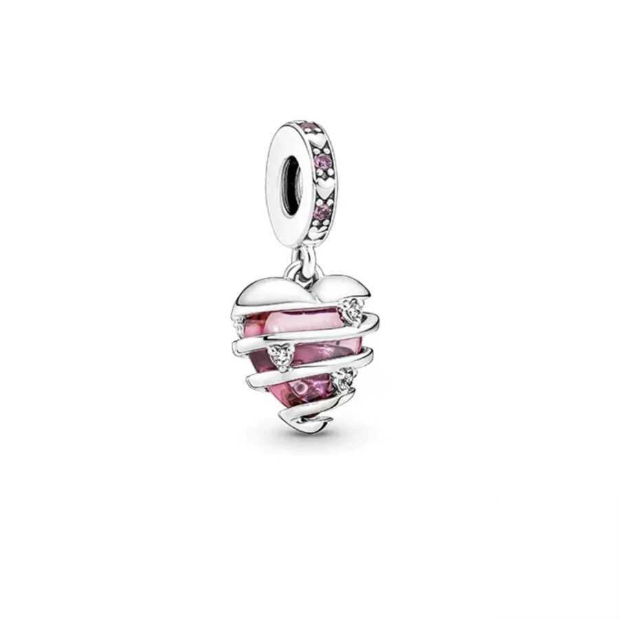 Hot Sale Safety Chain Charm Christmas with Beads Dangle Fit Original 925 Sterling Silver Bracelet DIY Women Jewelry Gift MakingXJ250517