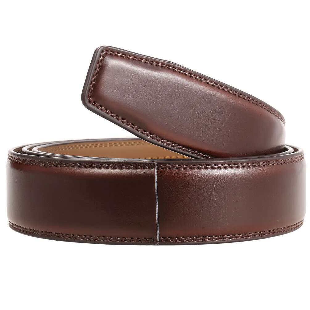 30mm 31mm Width No Buckle Belt For Men Black White Coffee Red Mens Leather Belts Without Buckles High Quality Strap