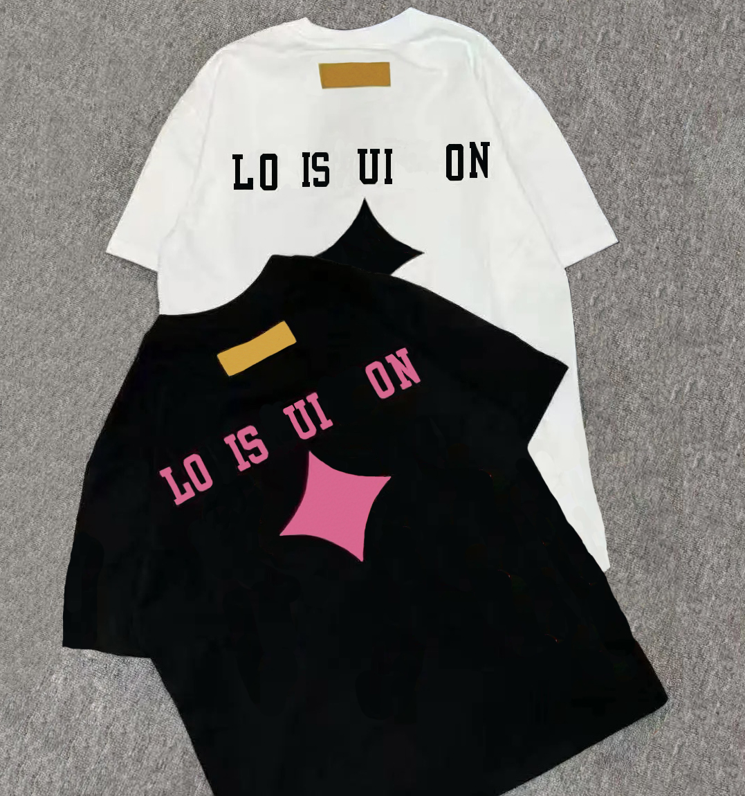 Summer's new clothing brand designer's luxurious and fashionable men's and women's casual T-shirts, fashionable letter round-neck short-sleeved fashion T-shirts