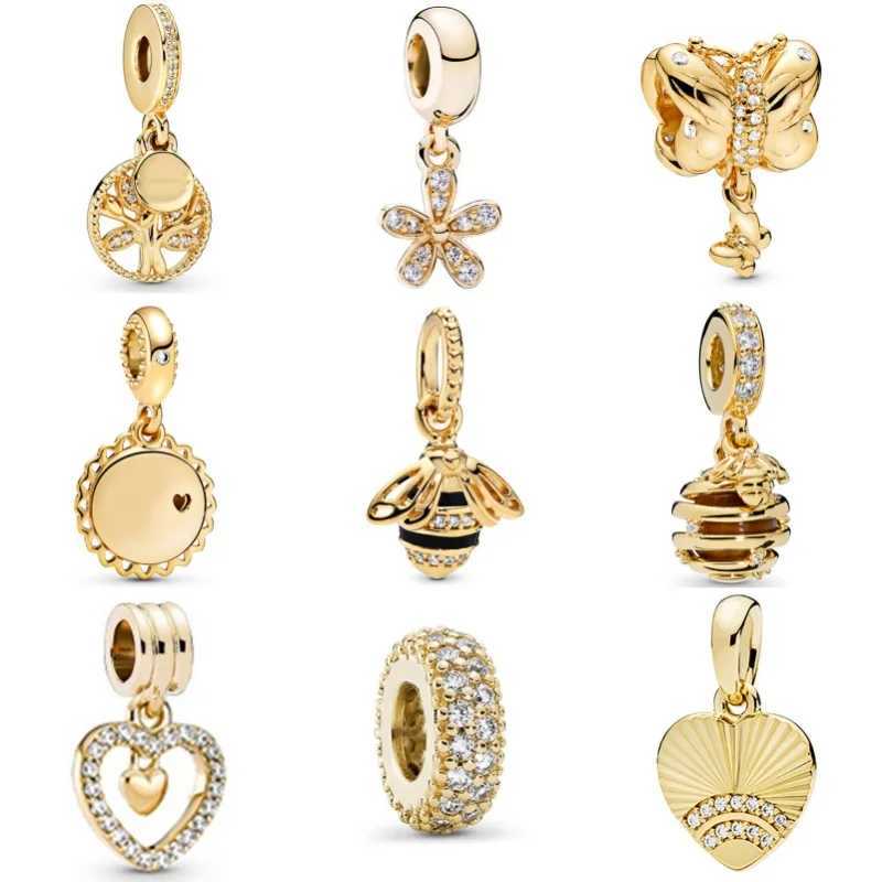 Gold Tree Bell Pendant Beaded For DIY bracelet necklace accories Women Fine Jewelry GiftsXJ250517