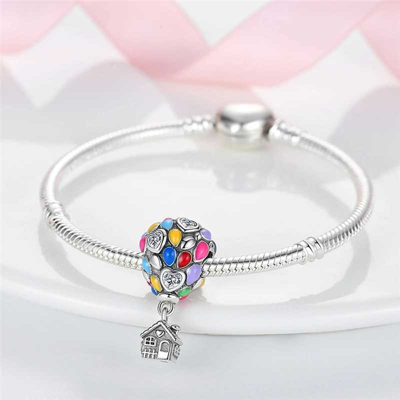 2025 Hot Sale Charms Bead 925 Sterling Silver Pink Butterfly Luminous Firefly Dangle Fit Bangle Bracelet Necklace DIY JewelryXJ250517