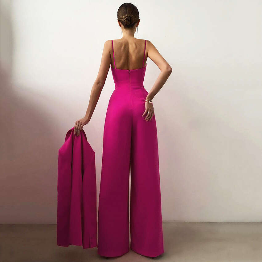 Wide Leg Jumpsuit Summer Camisole Loose Sleeveless Jumpsuit Casual Wide Leg Pants Fashionable Women S Spring