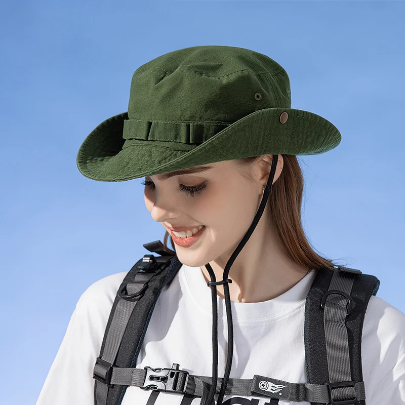 Xinbaoguan 100% Cotton Summer All Breathable Sunshade and Sunscreen Hat Japanese Sun Washed Cowboy Fisherman 250517