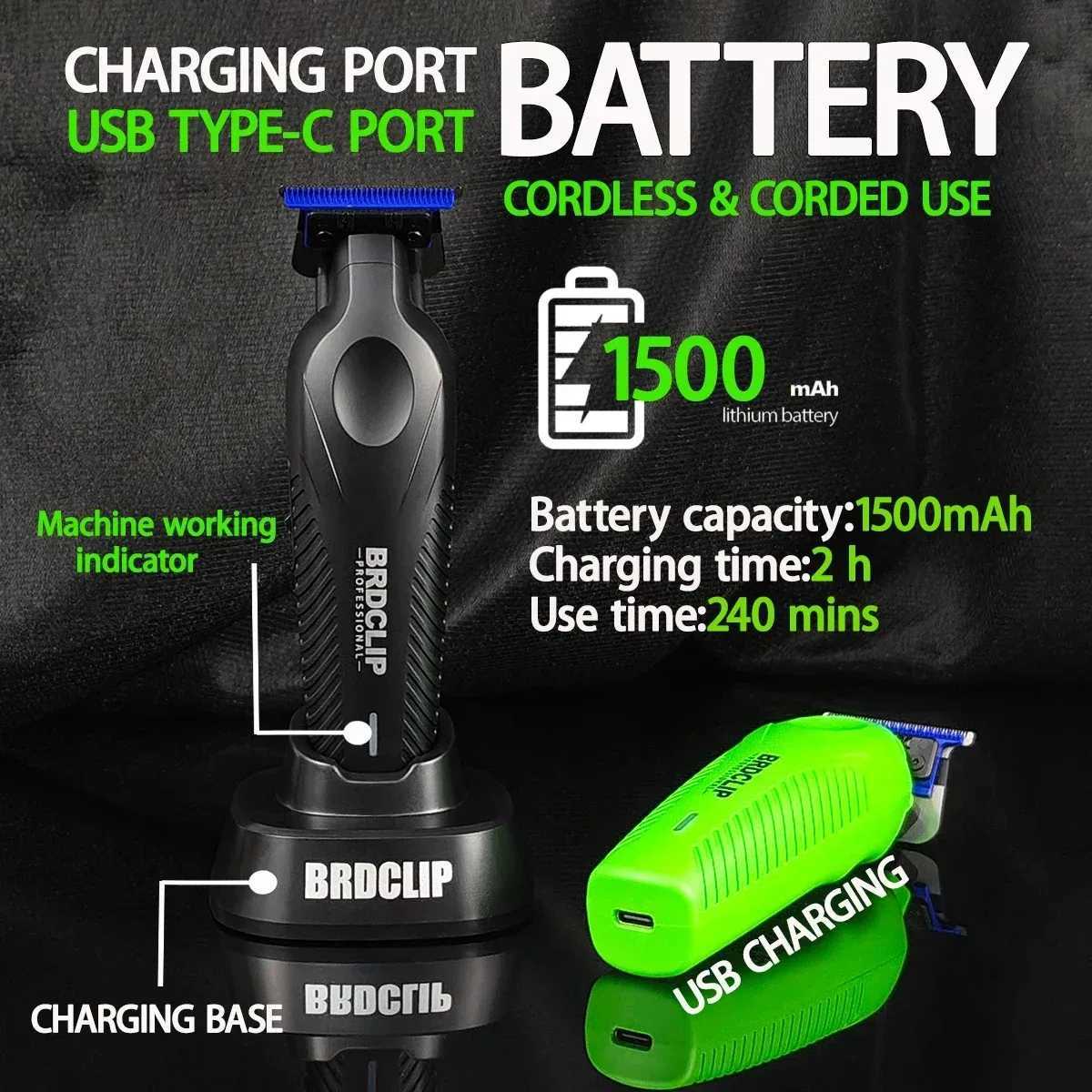 Professional Electric Hair Clipper BRD BRD Hair Trimmer for Electric Shaver Barber Set DLC with Base R250517