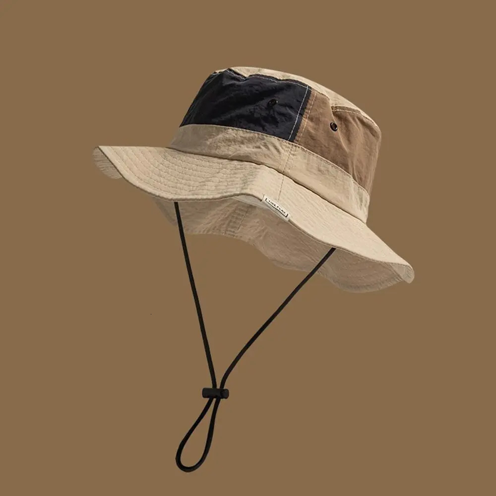 Sun Protection Bucket Hat Quickdry Fisherman hat Panama AntiUV Wide Brim Breathable Summer Man Women 250517