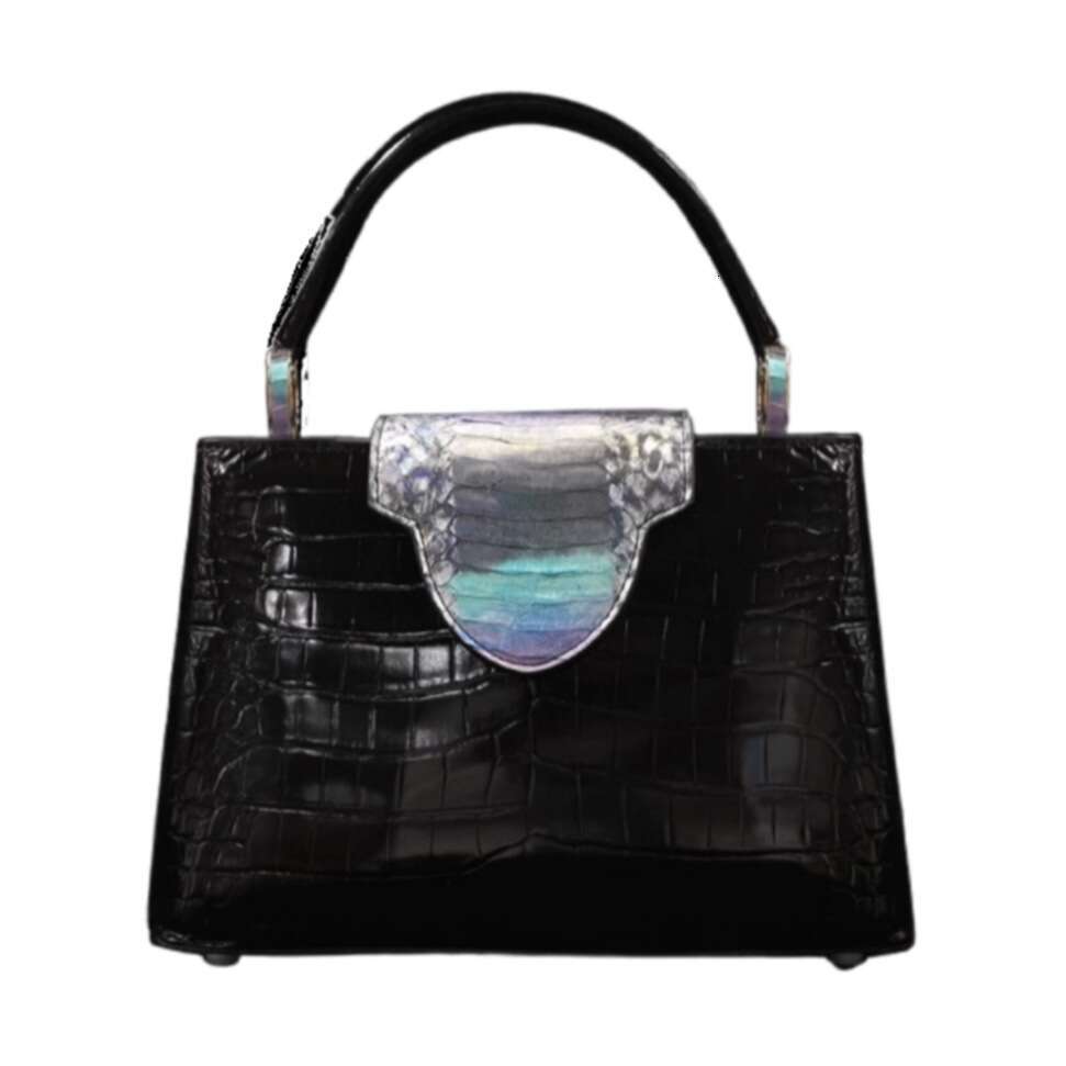 Madeline Genuine Bag New Women s Head Layer Cowhide Crocodile Pattern Python Leather Fashion Handbag
