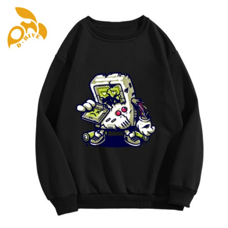 Free Shipping Men's sweatshirt, men's Gothic printed super large hip-hop sweatshirt women's retro sweatshirt fashionable casual street 