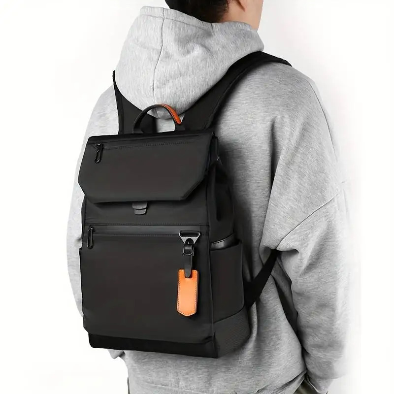 Men Backpack Oxford Cloth Waterproof 14 15.6inch Laptop Backpack With Usb Charging Port Waterproof Zipper Outdoor Travel Bag Bus 250515