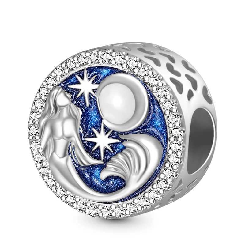 2024 Hot Sale 925 Sterling Silver Blue Series Turtle Owl Clouds Charm Bead Fit Original Pendant Bracelet DIY Jewelry GiftXJ250517