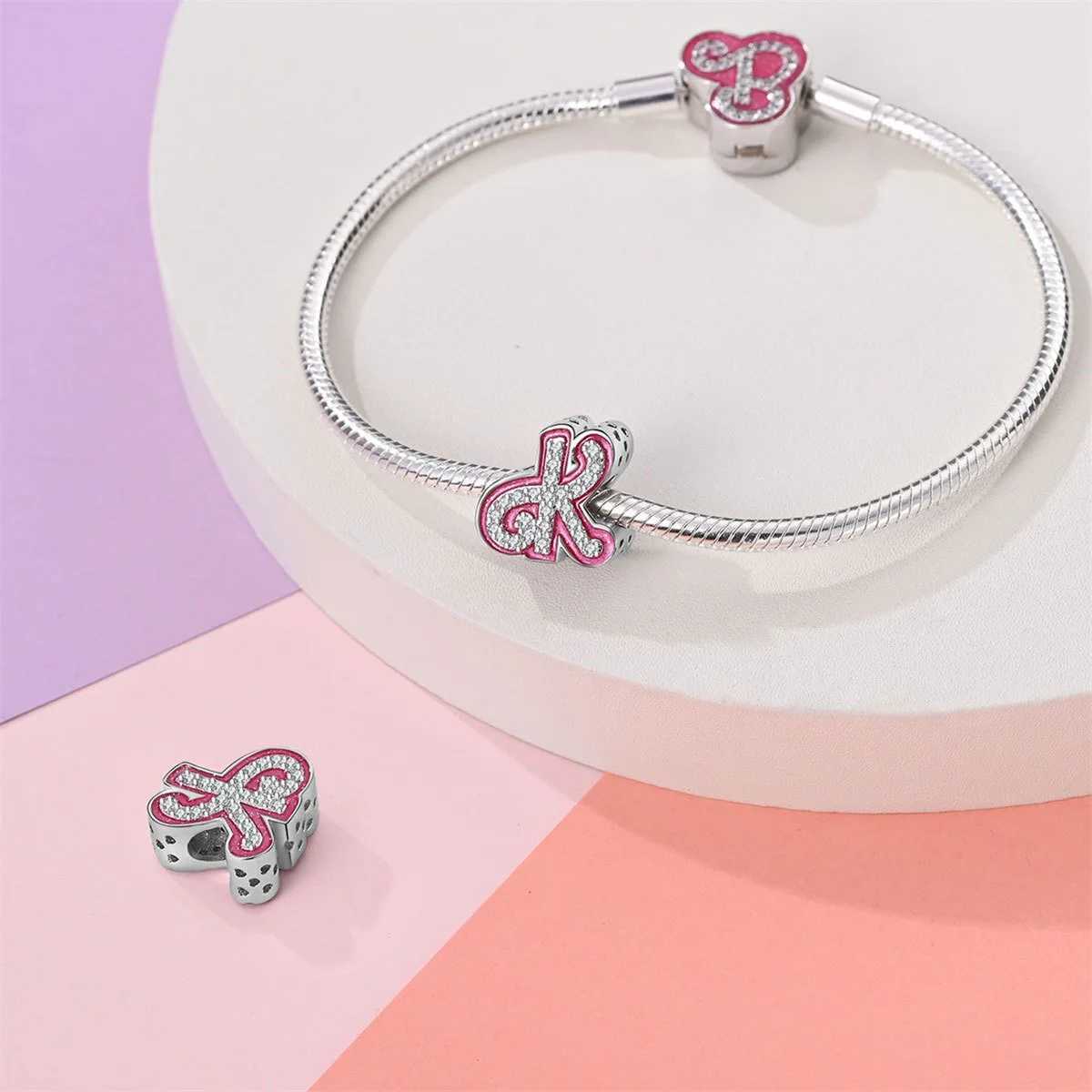 New 925 Silver 26 English Letter ABCDEFJ-WXYZ Boutique Charm Fit Bead Suitable for Original Bracelet DIY Womens Classic JewelryXJ250517