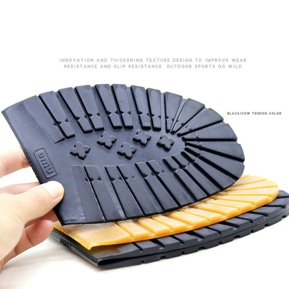 Thicken Rubber Shoe Soles for Men Leather Business Shoes Heel Sole Non-slip Repair DIY Replacement Outsoles Black Yellow Mat Pad 250515