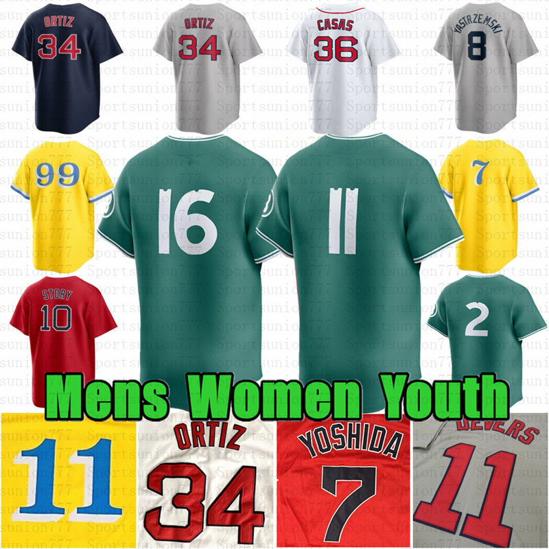 Jarren Duran Alex Bregman Rafael Devers David Ortiz Baseball Jersey Masataka Yoshida Trevor Story Triston Roman Anthony Casas Ceddanne Rafaela Wakefield Campbell