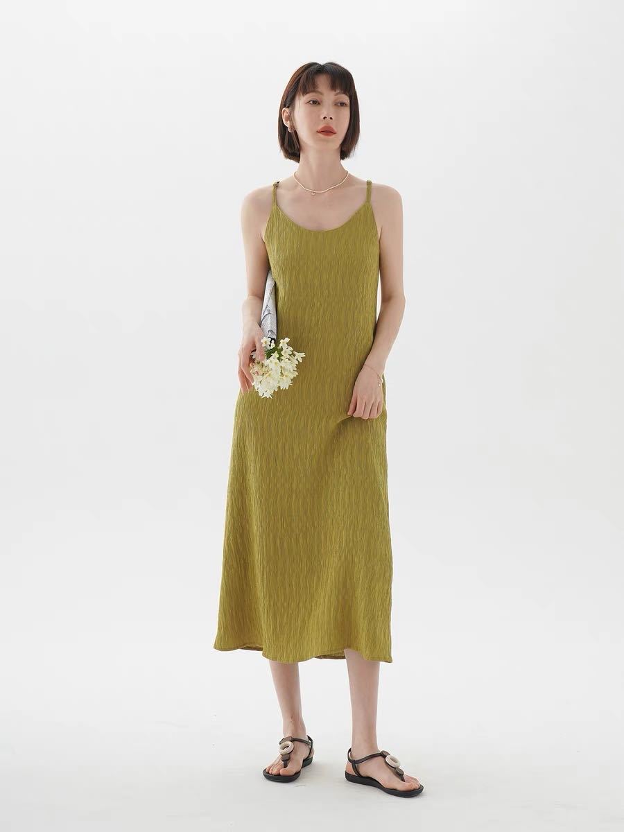 X2252 Summer suspender skirt pleated dress female 2025 new summer spaghetti strap sleeveless long skirt loose home nightdress
