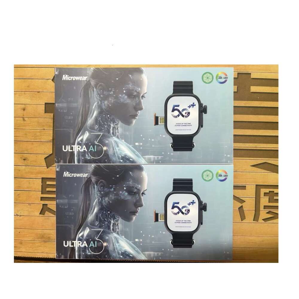 Microwear Ai3 Smart Watch S9 Ultra 180° Rotating Camera Google Play GPS WIFI Amoled HD Display 4G Calling Smartwatch Men