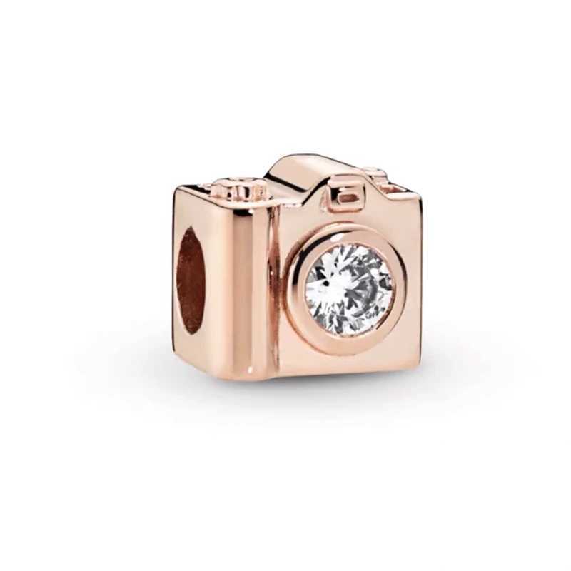 Fine Vintage Camera Compass Dangle Charm Beads Fit Original Silver 925 Bracelet Necklace Women DIY Fashion Jewelry GiftXJ250517