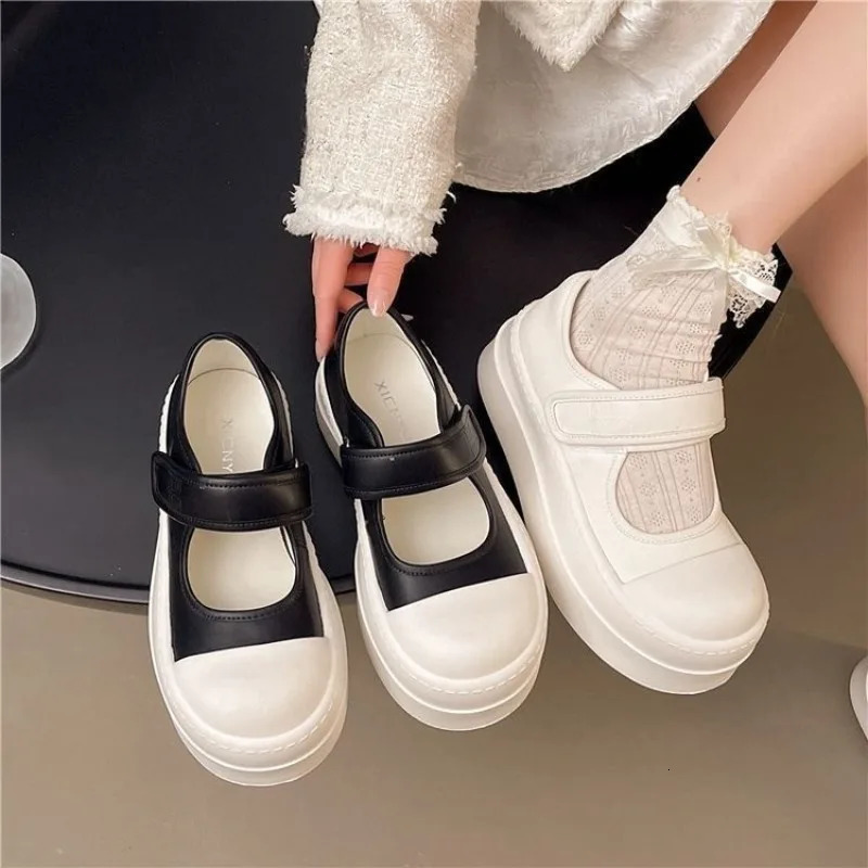 Uniform Canvas Shoes Female Hong Kong Taste Niche Retro Big Head Shoes College Style Student Womens Shoes 250515