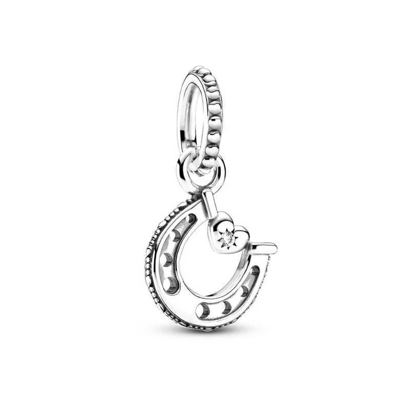 DIY Charm Jewelry Protective Hamsa Hand Owl Crown Bead Snowflake Circle Dangle Fit Original 925 Sterling Silver BraceletXJ250517