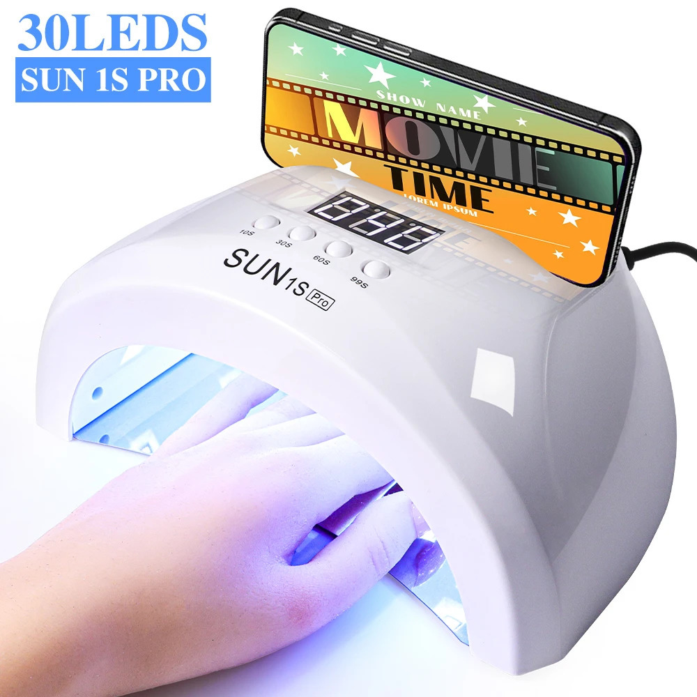 SUN 1s Pro UV Nail Dryer Gel Polish Drying Lamp 30LED Nail Curing Lamp Nail Art Po Machine Tools Nail Art Machine 250517