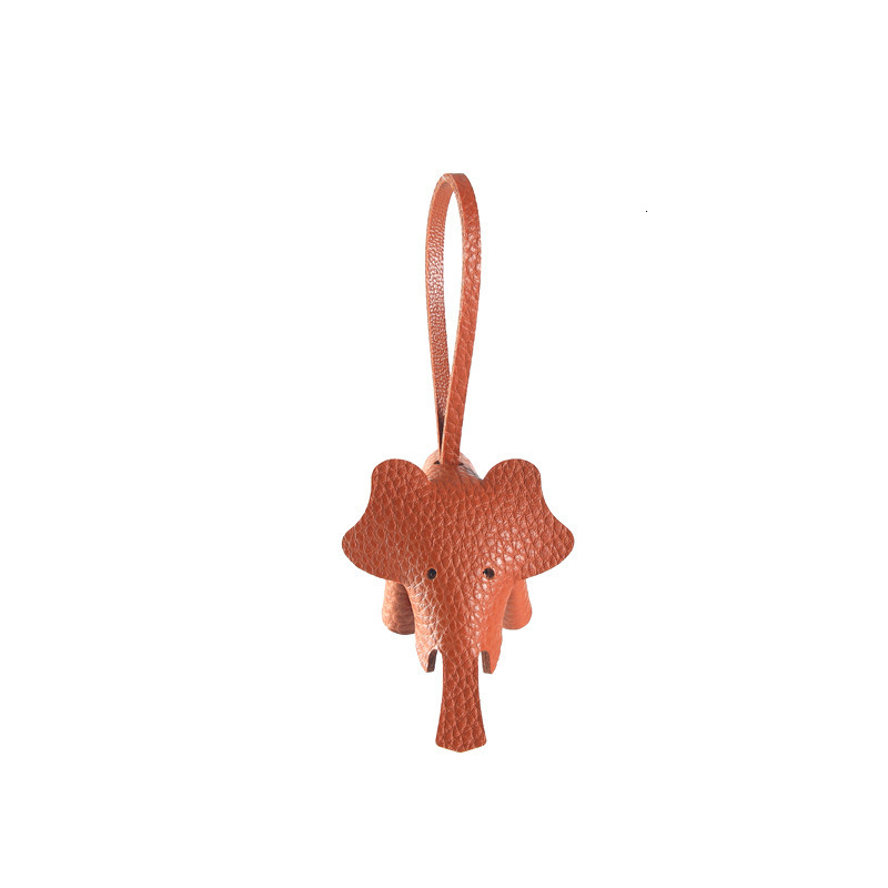 Leather Cute Lucky Elephant Keychain Pendant Animal Key Chain For Men Women Bag Charm Girls 250311