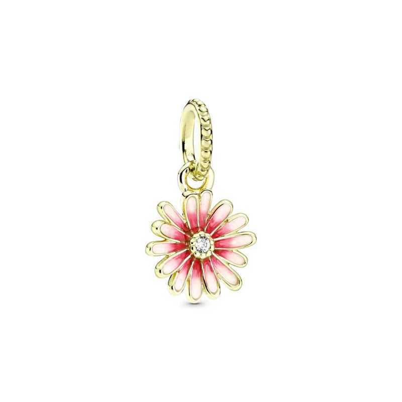 New Moth Orchid Charm Bead Dandelion Blossom Rose Daisy Flower Dangle Fit Original 925 Sterling Silver Bracelet DIY Jewelry GiftXJ250517