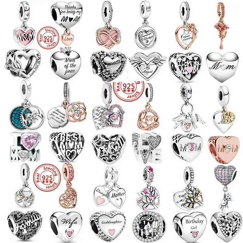 Fit Original Pantaro Charms Bracelet Mothers Day Gifts Women Jewelry 100% 925 Sterling Silver Forever Family Mom DIY BeadsXJ250517