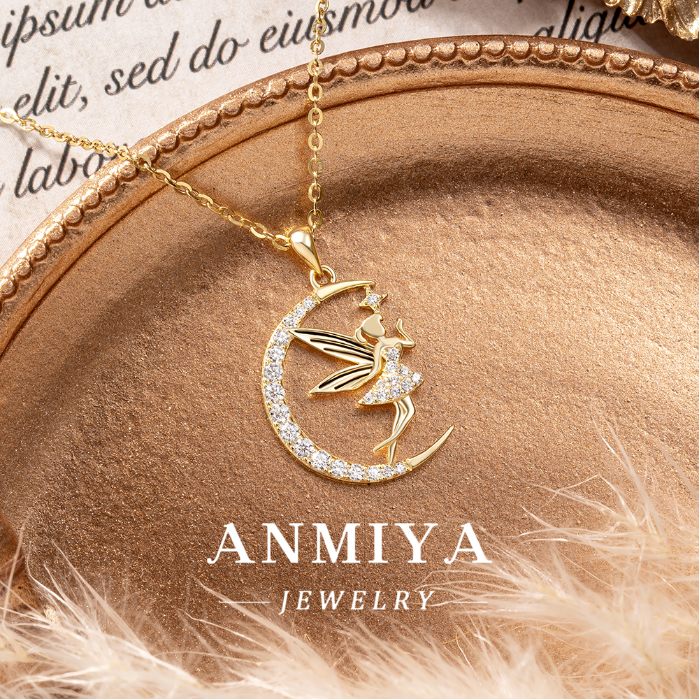 Fairy Princess With Shining Zirons S925 Necklace