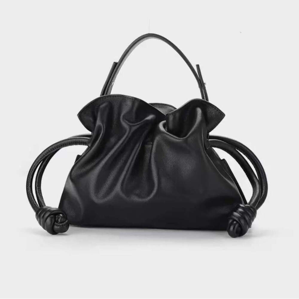 Tote Bag New Luojia Head Inner And Outer Full Drawstring Style Handheld Single Cross Shoulder Genuine Leather Cloud Lucky Bag KQ