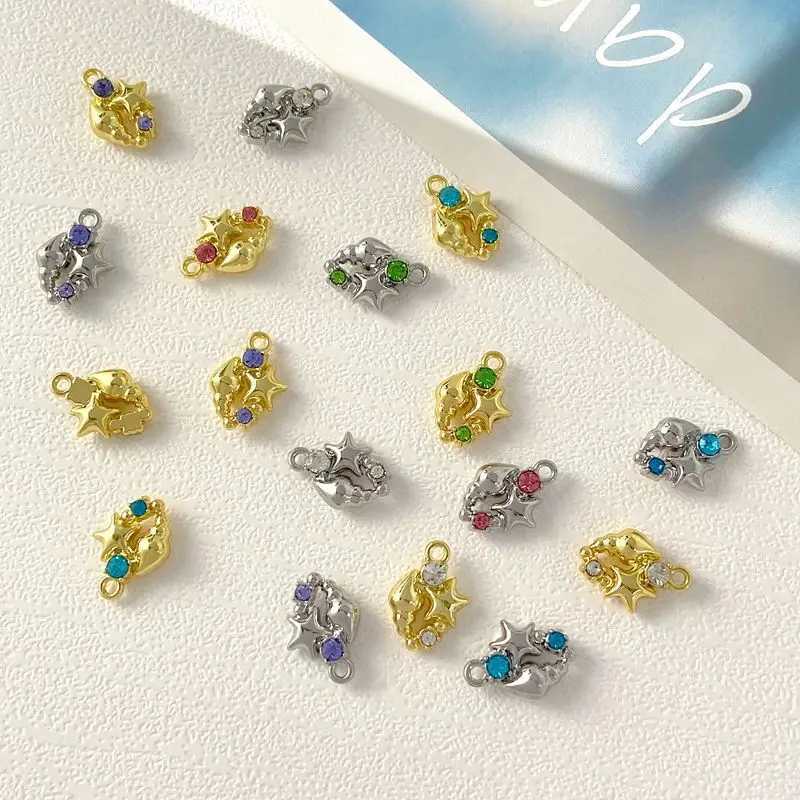 10pcs Ocean Star Pendant Charms Golden Color Necklace Earrings Bracelet Pendant Connectors DIY Jewelry Making AccoriesXJ250517