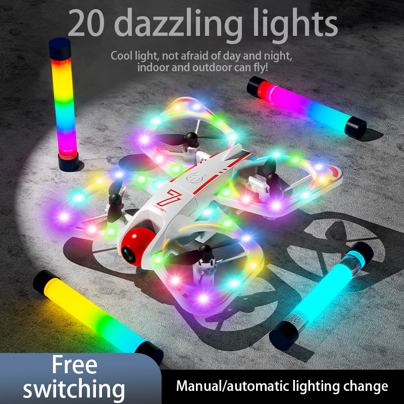 LED Stunt Flying 4K Professinal Mini Drone with Camera WIFI App Easy Control RC Plane FPV for Beginner Optical Flow Quadcopter