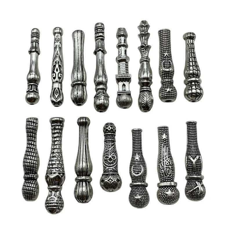 10pcs Rod-Shed Rosary Pendant Connector For Jewelry Making DIY Handmade Prayer Beads Bracelet Necklace Metal Tassel AccorieXJ250517